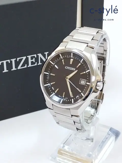 CITIZEN シチズン 腕時計 ブラック×シルバー ATTESA Eco Drive H128-R006860