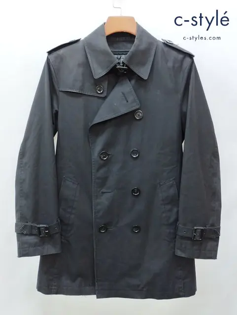 BURBERRY BLACK LABEL バーバリーブラックレーベル トレンチコート M ブラック 日本製 D1A44-200-09
