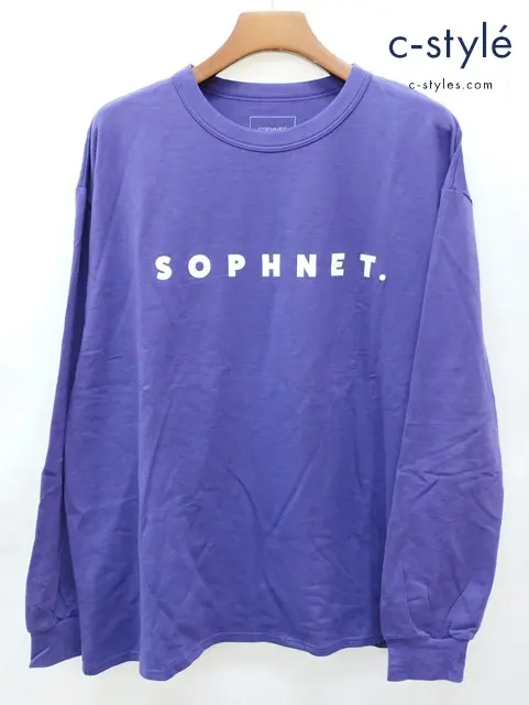 SOPHNET. ソフネット 長袖Tシャツ XL パープル 綿100% 日本製 SOPH-230062