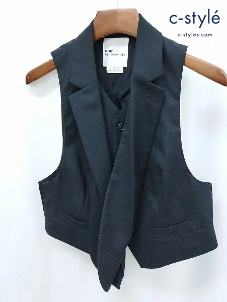 COMME des GARCONS HOMME noir kei ninomiya コムデギャルソンノワールケイニノミヤ ジレ S ブラック 3K-V003 レディース