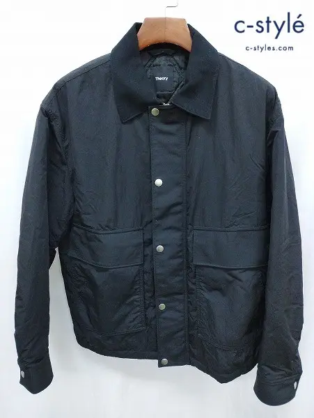 Theory セオリー UTILITY BLOUSON TUMBLED NYLON JACKET ジャケット S ブラック 02-4309004-050-902