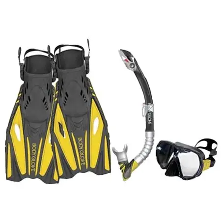 BODY GLOVE(ボディーグローブ) ダイビング フィン Vapor Mask, Snorkel and フィン セット
