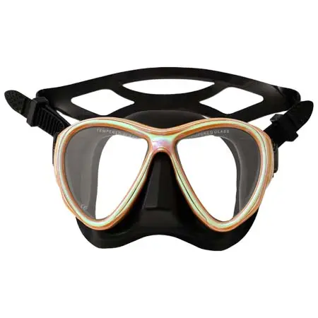 DoubleK(ダブルケー) ダイビング マスク Mask M229 Aurora Gold + BK