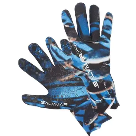 SALVIMAR(サルビマール) ダイビング グローブ Atlantis Blue Camouflage 1.5mm Gloves