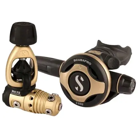 SCUBAPRO(スキューバプロ) ダイビング レギュレーター MK25/S600 Regulator, 50th Anniversary Limited Edition Gold