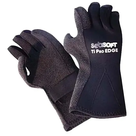 SEASOFT(シーソフト) ダイビング グローブ 5/3mm Titanium TI Pro Edge Kevlar Glove