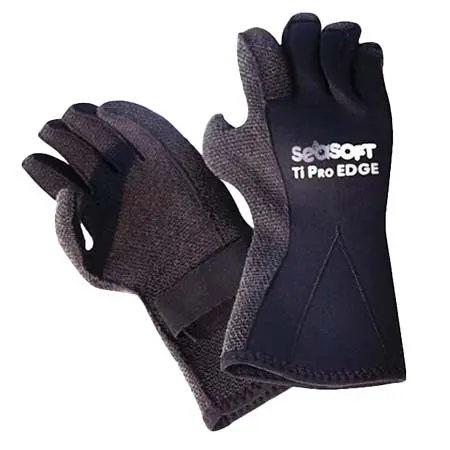 SEASOFT(シーソフト) ダイビング グローブ 3/1.5mm Titanium Pro Edge Kevlar Glove