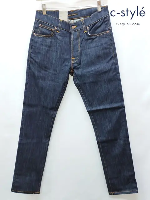 nudie jeans ヌーディージーンズ THIN FINN DRY ECRU EMBO デニムパンツ 30 インディゴ
