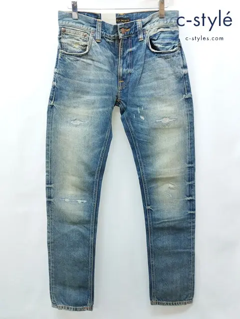 nudie jeans ヌーディージーンズ THIN FINN REPAIRED VINTAGE デニムパンツ 30 インディゴ