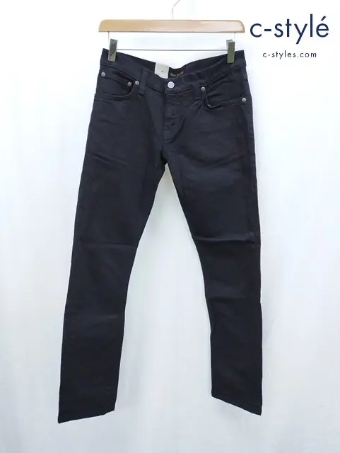 nudie jeans ヌーディージーンズ LONG JOHN BLACK BLACK デニムパンツ 31 ブラック