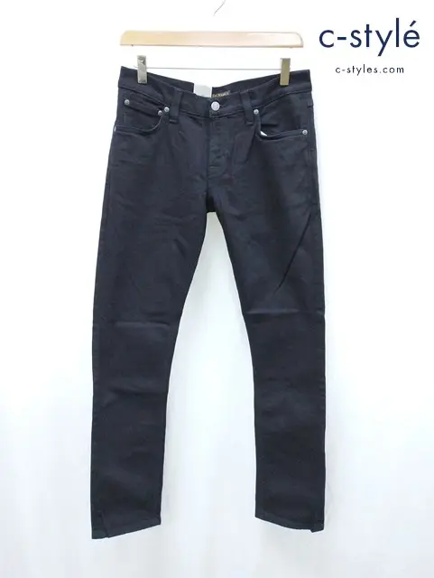 nudie jeans ヌーディージーンズ LONG JOHN BLACK BLACK デニムパンツ 30 ブラック