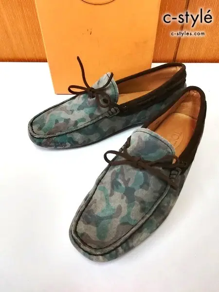 TOD’S トッズ ドライビングシューズ 5・1/2 マルチカラー カモ柄 NEW LACCETTO OCCH NEW GOMMINI 122