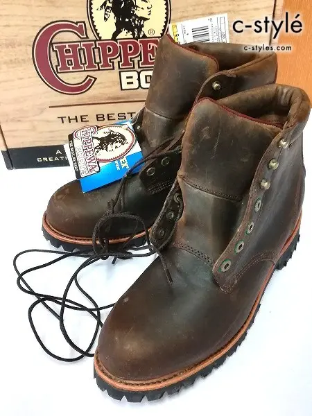 CHIPPEWA×L.L.Bean チペワ×エルエルビーン ワークブーツ 9・1/2 ブラウン OGCL7