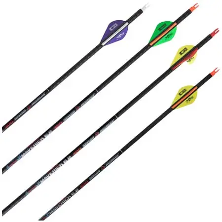 SKYLON ARCHERY(スカイロンアーチェリー) アーチェリー 羽根付き矢 Complete arrow | SKYLON Maverick – 3K Carbon – factory fletched – Pack of 12
