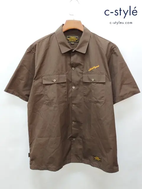 NEIGHBORHOOD ネイバーフッド シャツ XL ブラウン 半袖 CLASSIC WORK EC-SHIRT SS 201TSNH-SHM12