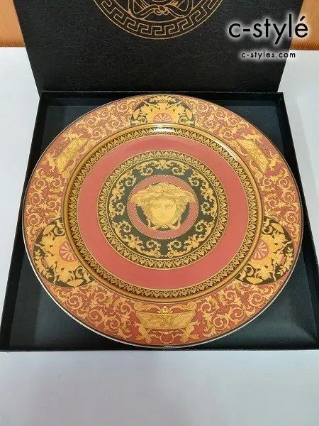 VERSACE ヴェルサーチ ローゼンタール メデューサ 飾り皿 プレート 赤系