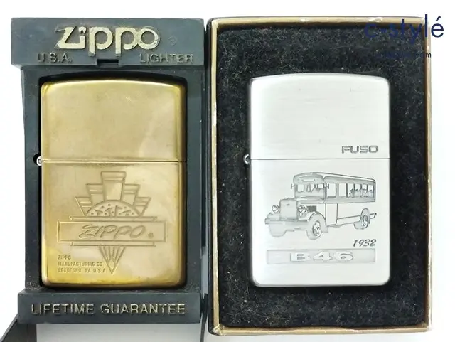 ZIPPO FUSO B46 バス 三菱造船 三菱ふそう 70th シルバー ’02 ゴールド ’95 計2点