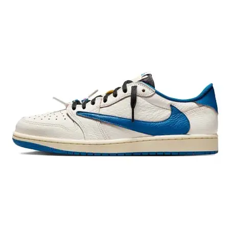 AIR JORDAN(エアジョーダン) Travis Scott × fragment design × Nike Air Jordan 1 Low OG “Sail/Military Blue” DM7866-104