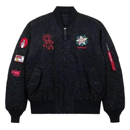 ALPHA INDUSTRIES(アルファインダストリーズ) Keith Haring X Alpha MA-1 ALL OVER EMBROIDERY 7976152024