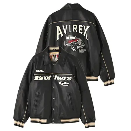 AVIREX(アヴィレックス) 《AVIREX × MR.BROTHERS CUT CLUB》VARITY LEATHER JACKET 7836150009