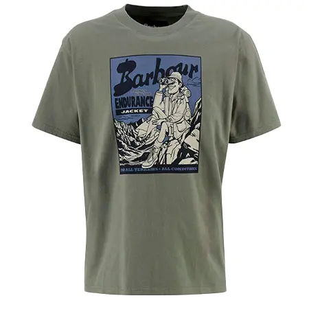 Barbour(バブアー) Conditions オーバーサイズ グラフィック Tシャツ 261MTS1555