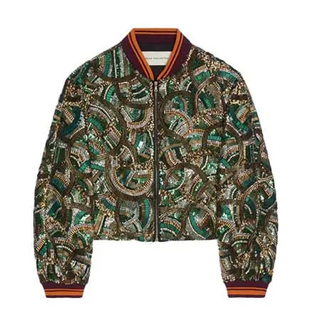 Dries Van Noten(ドリスヴァンノッテン) 刺繍入りボンバージャケット 261-020510-3374