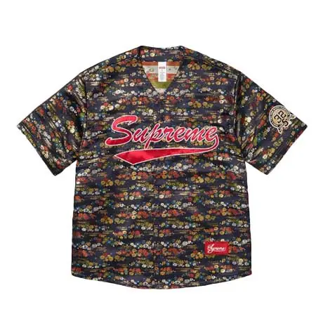 Supreme(シュプリーム) Floral Jaquard Baseball Jerser