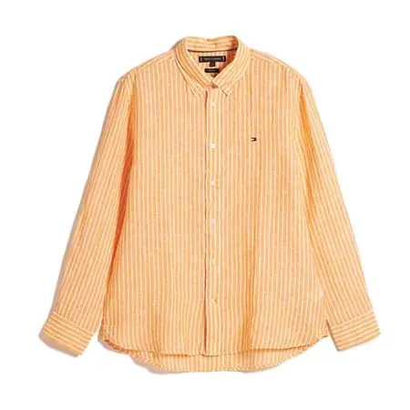 TOMMY HILFIGER(トミーヒルフィガー) ストライプ柄リネンボタンダウンシャツ MW45019