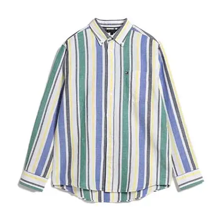 TOMMY HILFIGER(トミーヒルフィガー) リネンブレンドボールドストライプシャツ MW42454