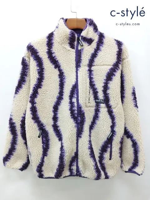 GRAMICCI グラミチ ジャケット S ベージュ×パープル SHERPA JACKET G2FU-J045
