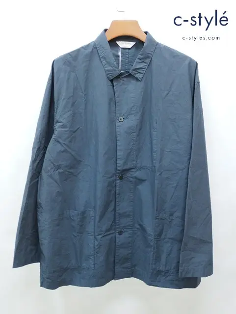 STILL BY HAND スティルバイハンド シャツ 50 ネイビー 長袖 綿100% Typewriter shirt jacket BL01252
