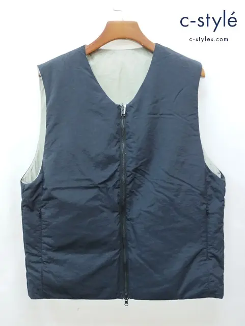 LAMOND ダウンベスト 4 ネイビー系 LIGHT SHELL REVERSIBLE DOWN VEST LM-O-108-LS リバーシブル