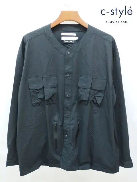 F/CE. エフシーイー PERTEX WATERPROOF TECHNICAL CARDIGAN カーディガン L ブラック FPA02241U0003