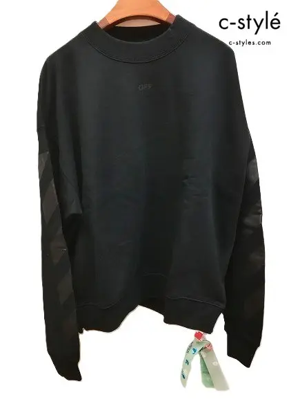 Off White オフホワイト スウェット S ブラック OMBF21-697 トレーナー 長袖 綿100