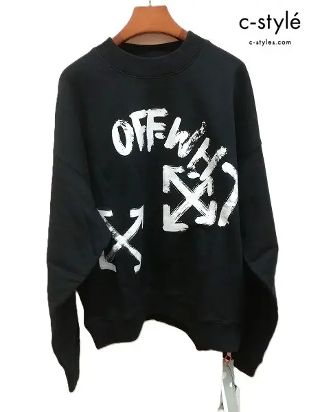Off White オフホワイト スウェットシャツ L ブラック OMBF22-RTW0423 長袖