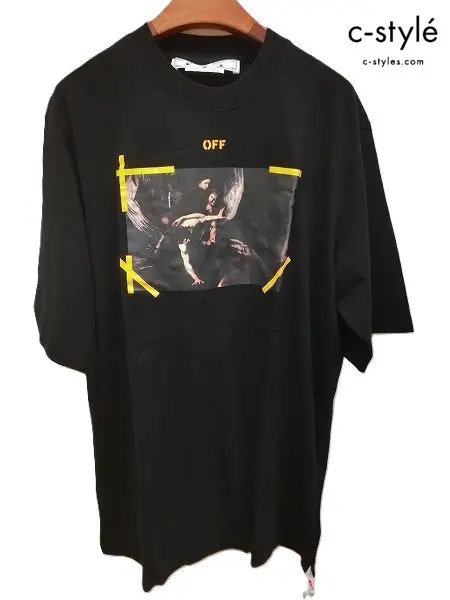 Off White オフホワイト Tシャツ L ブラック 半袖 OMAA119C99JER0061001 DIAG ARR CARAV MERCY SKAT