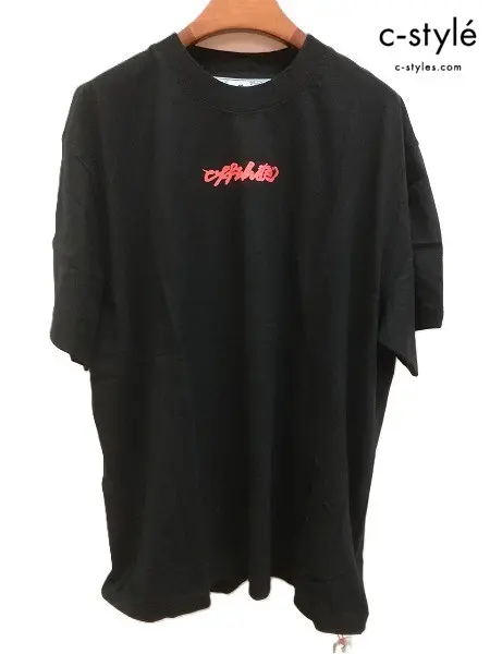 Off White オフホワイト Tシャツ M ブラック 半袖 OMAA038F21JER0041084 ARROW ON CANVAS OVER T
