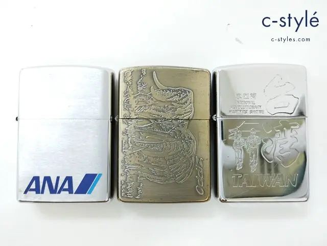 ZIPPO ジッポー オイルライター まとめ ゾウ エレファント 象 デザイン 台湾 TAIWAN ANA 全日空 計3点