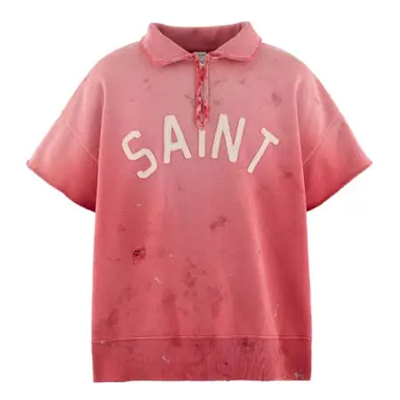 セントマイケル(SAINT Mxxxxxx) SS HALF ZIP SWEAT/SAINT / RED