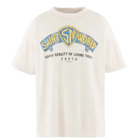 セントマイケル(SAINT Mxxxxxx) SS T-SHIRT/SAINT WORLD / WHT