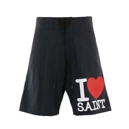 セントマイケル(SAINT Mxxxxxx) NYLON SHORTS /I LOVE SAINT / BLK