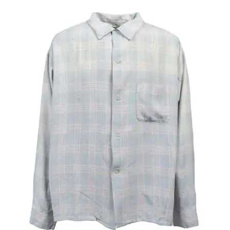 セントマイケル(SAINT Mxxxxxx) RAYON SHIRT/CHECK / SKY BLU