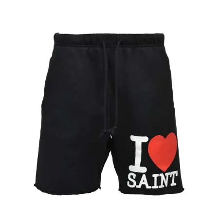 セントマイケル(SAINT Mxxxxxx) SWEAT SHORTS/I LOVE SAINT / BLK