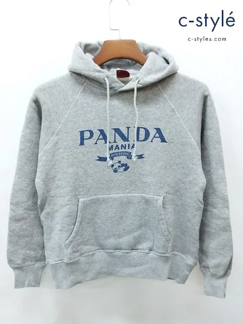 T.NOGUCHI×HYSTERIC GLAMOUR PANDA MANIA パーカー FREE グレー レディース