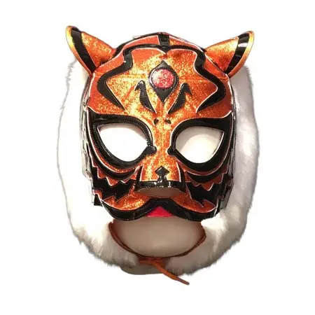 プロレスマスク(Pro Wrestling mask) 2代目タイガーマスク オレンジラメ SIMA製 タグ付き