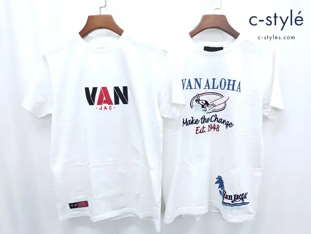 VAN JAC ヴァンヂャケット Tシャツ L ホワイト 半袖 計2点の買取金額