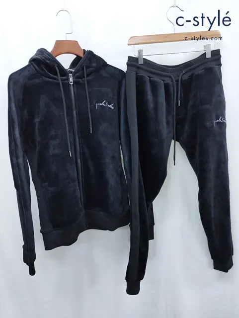 1piu1uguale3 RELAX×JUST PLAY パーカー パンツ XL ブラック POLARTEC FLEECE
