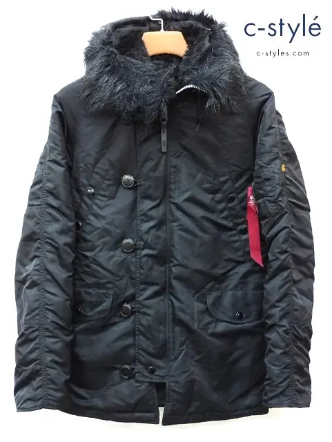 ALPHA INDUSTRIES フライトジャケット S ブラック N-3B FLIGHT JACKET 20094-7201
