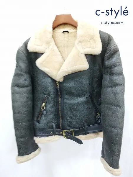 Schott ショット ムートンダブルライダース 40 ブラック USA製