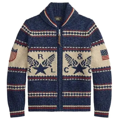 ラルフローレン(RALPH LAUREN) RRL エアプレーングラフィック フルジップ カーディガン [100083746]